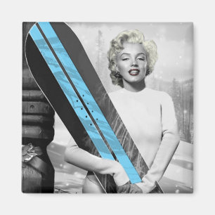 Aimant Le snowboard de Marilyn