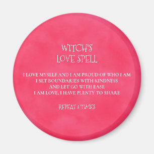 Aimant Le sort d'amour de la sorcière rose rouge
