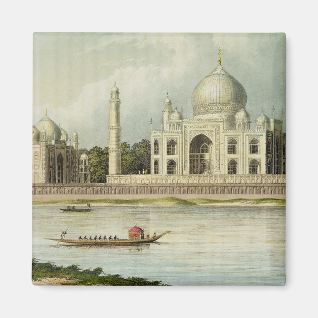 Aimant Le Taj Mahal, la tombe de l'empereur Shah Jehan et (Devant)