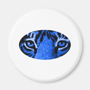 Aimant Le Tigre Bleu Yeux Le MUSÉE Zazzle Cadeaux