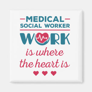 Aimant Le travail social Médicale est là où le coeur est