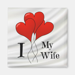 Aimant Le trio du coeur rouge monte en ballon l'amour d'I