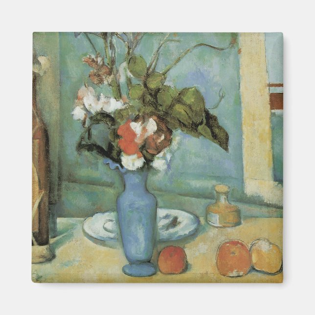 Aimant Le Vase Bleu (Fleurs et Fruits) par Paul Cezanne (Devant)
