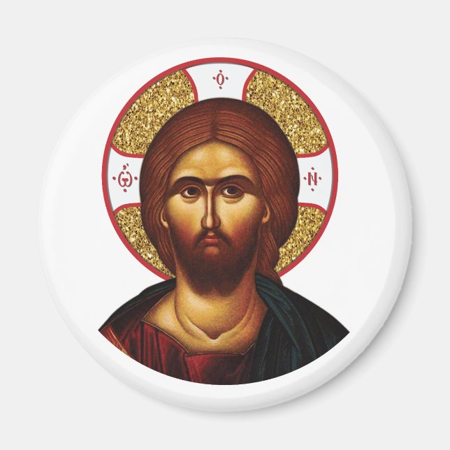 Aimant Le Visage De L'Icône Du Saint-Christ (Devant)