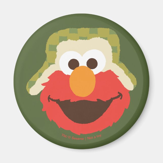 Aimant Le visage d'Elmo Woodland (Devant)