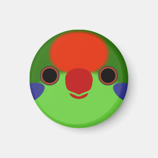 Aimant Le visage d'un lorikeet à la façade rouge