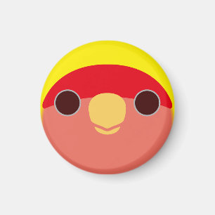 Aimant Le visage d'un lovebird à tête de pêche lutino