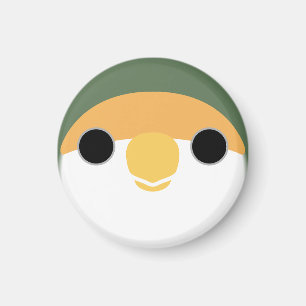 Aimant Le visage d'un oiseau de mer mauve