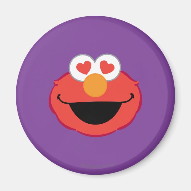Aimant Le visage souriant d'Elmo avec les yeux en forme d (Devant)