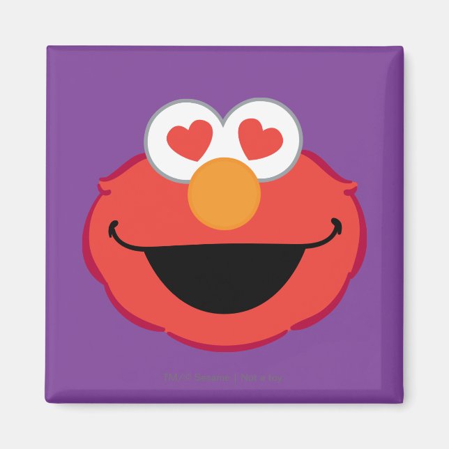 Aimant Le visage souriant d'Elmo avec les yeux en forme d (Devant)