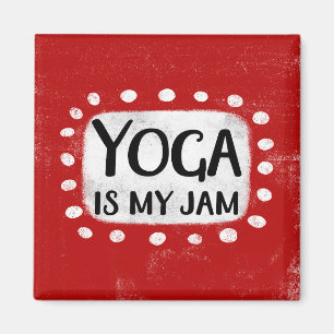 Aimant Le yoga est mon amant frigorifique de confiture