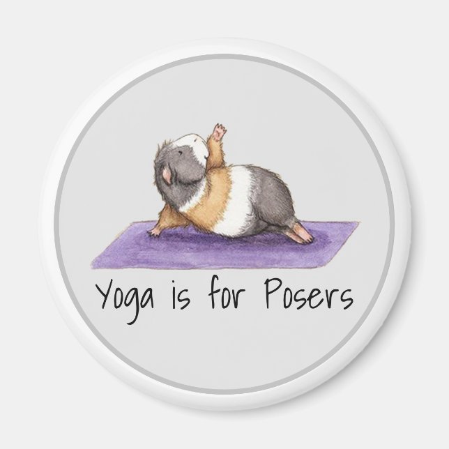 Aimant Le yoga est pour les Posers Drôle Guinéen Cochon (Devant)