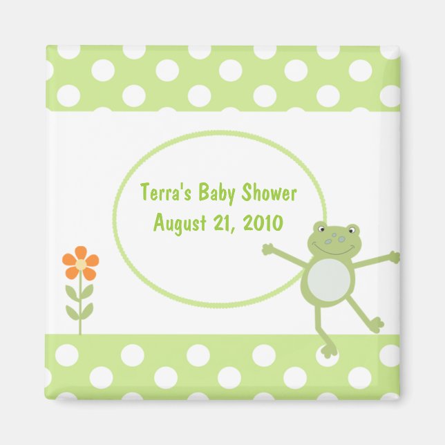 Aimant Leapfrog grenouille Baby shower Favoriser l'aimant (Devant)