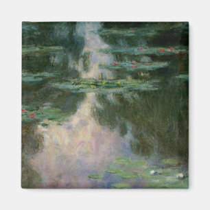 Aimant L'EAU MENSONNE EN ÉTANG VERT ROSE par Claude Monet