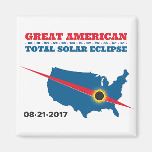 Aimant L'éclipse solaire totale - 2017 - je l'ai vue !