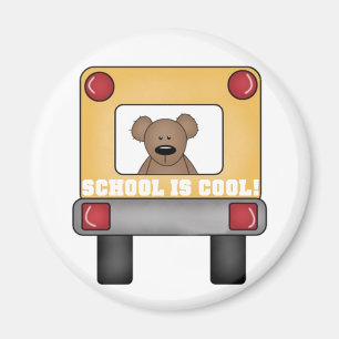 Aimant L'école est autobus scolaire frais