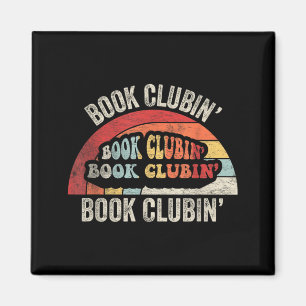 Aimant Lecteur de club de lecture dans le style rétro des