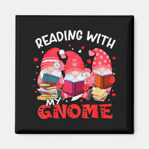 Aimant Lecture avec mes livres de gnomies Bibliothécaire