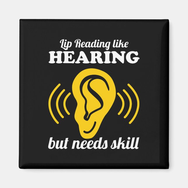 Aimant Lecture labiale comme l'ouïe  (Devant)