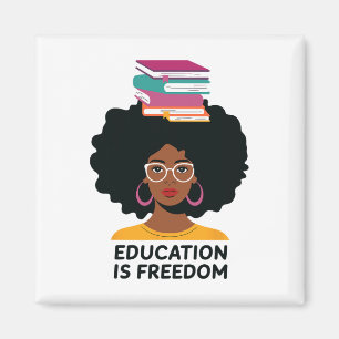 Aimant L'éducation est la liberté Professeur noir Livres