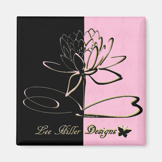 Aimant Lee Hiller Designs Accents Black Pink Gold (Devant)
