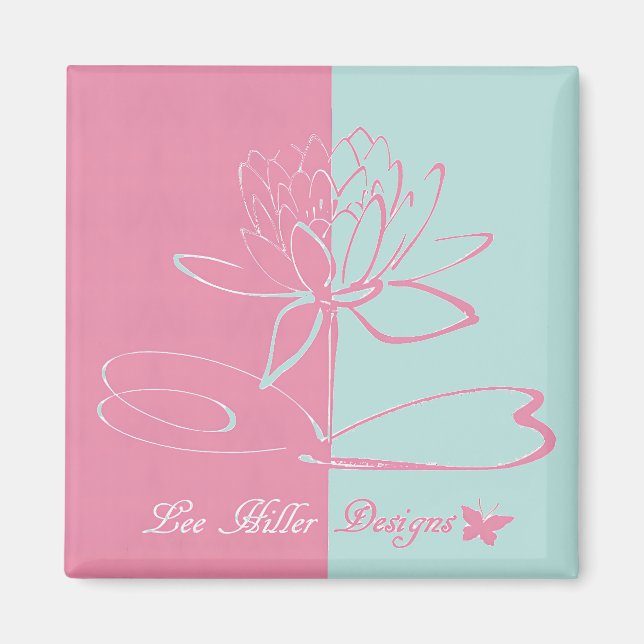 Aimant Lee Hiller Designs Accents Pink Aqua (Devant)