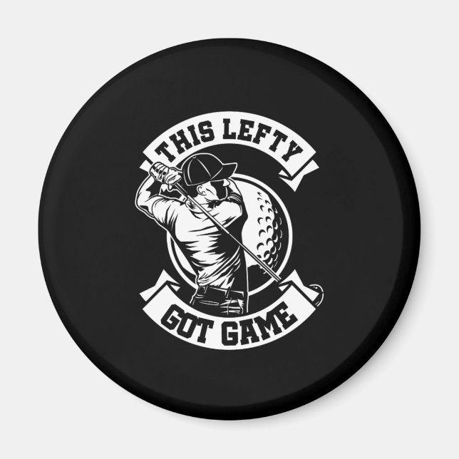 Aimant LeftHanded Golfer Golfing Golf Game Venin This Lef (Devant)