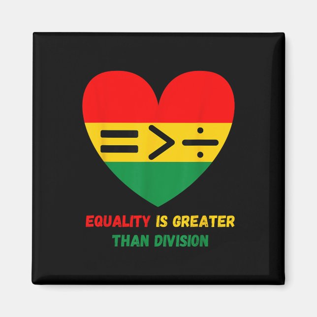 Aimant L'Égalité Est Plus Grande Que La Division Math His (Devant)