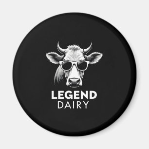 Aimant Légendaire T-shirt graphique drôle de fermier lait