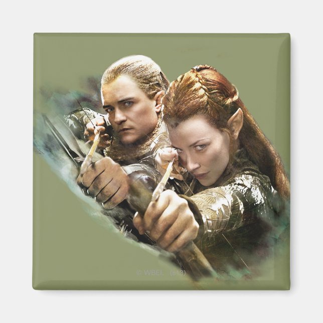 Aimant LEGOLAS GREENLEAF™ et TAURIEL™ Graphic (Devant)