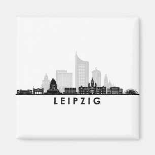 Aimant LEIPZIG University Allemagne City Skyline Silhouet