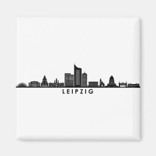 Aimant LEIPZIG University Allemagne City Skyline Silhouet