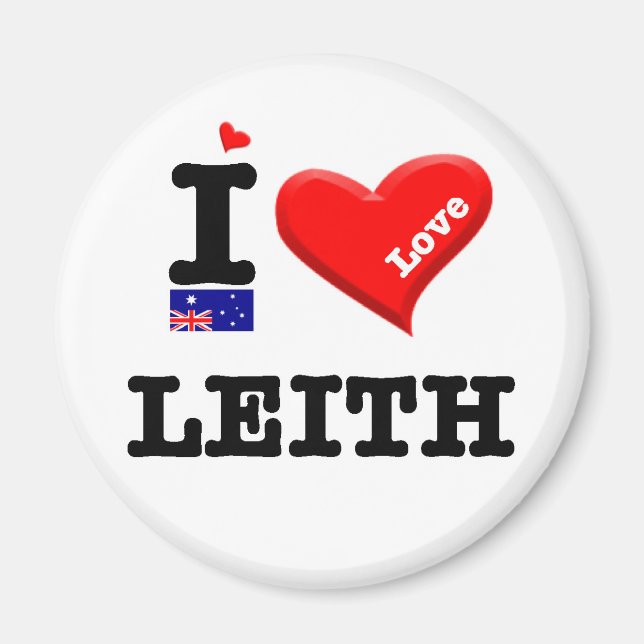 Aimant LEITH - I Love (Devant)
