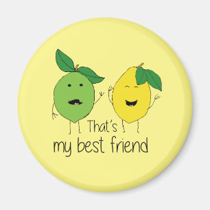 Aimant Lemon and Lime Best Friends BFF Lemon Art Besties