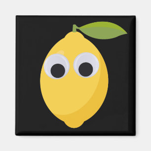 Aimant Lemon, sweet fruit with googly eyes