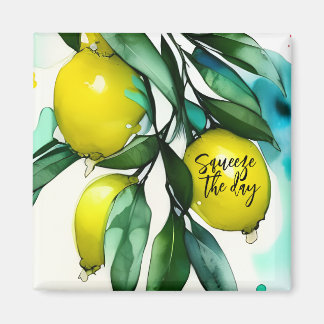 Aimant Lemon Tree Squeeze the Day Custom Text