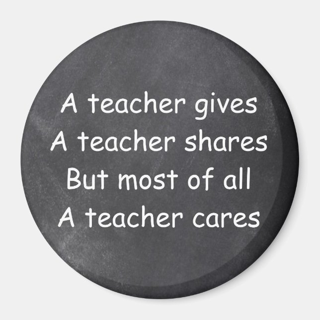 Aimant L'enseignant donne des actions Cares Chalkboard Id (Devant)