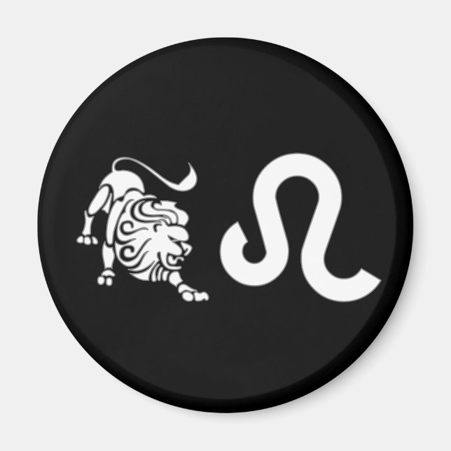 Aimant Leo avec symbole (Devant)