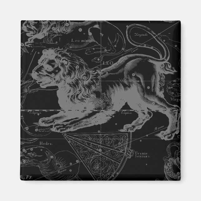 Aimant Leo Constellation Hevelius 1690 Décor (Devant)