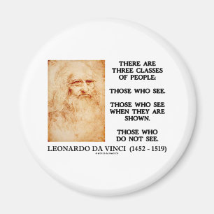Aimant Léonard De Vinci Citation De Trois Classes De Pers