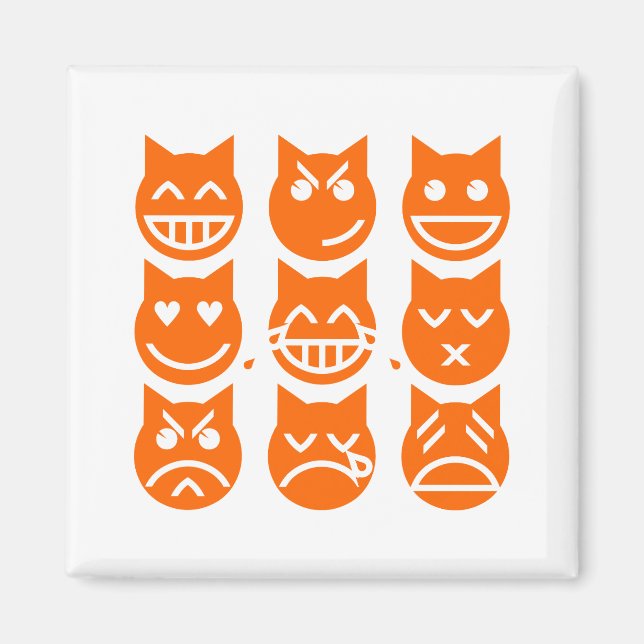 Aimant Les 9 vies du chat Emoji (Devant)