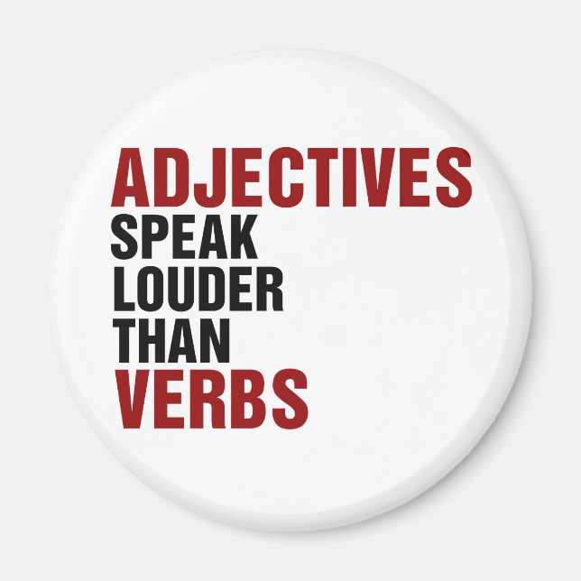 Aimant Les adjectifs parlent plus fort que les verbes (Devant)