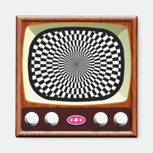 Aimant les années 50 Television Op Art