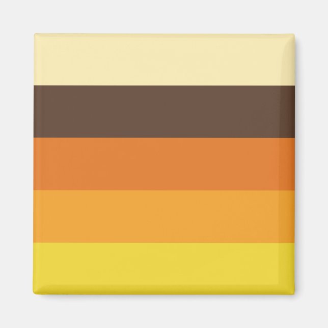 Aimant les années 70 Motif de couleurs triées rétro (Devant)