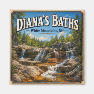 Aimant Les bains de Diana White Mountains NH Cascade vint