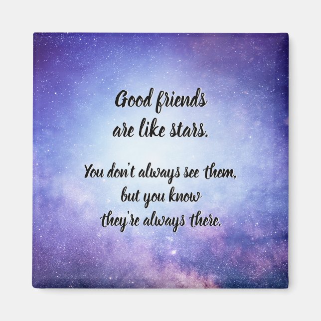 Aimant Les bons amis sont comme des étoiles (Devant)