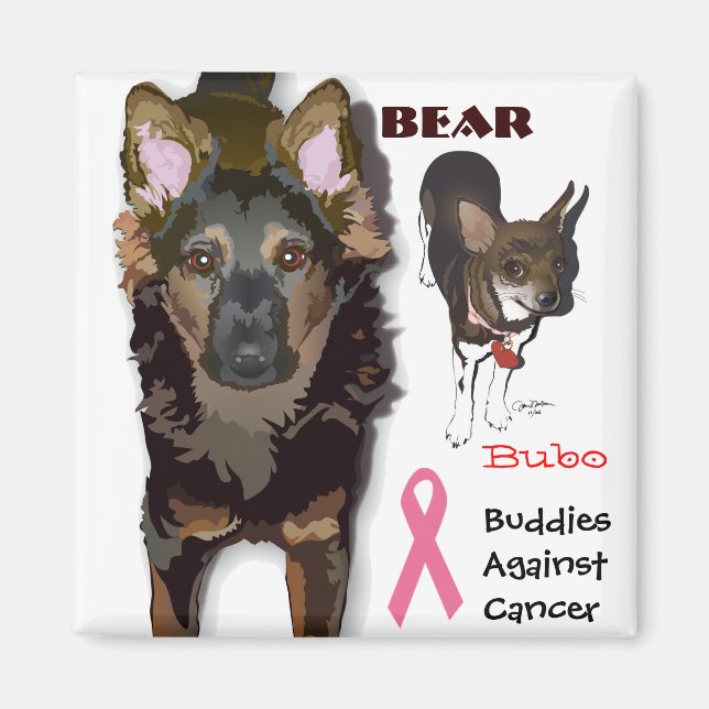 Aimant Les Buddy contre le cancer (Devant)
