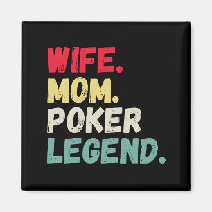 Aimant Les cartes de légende de poker de la maman femme m