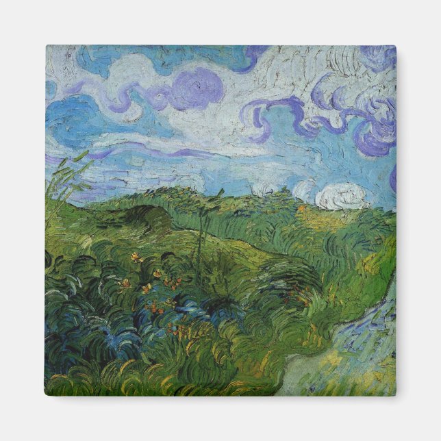 Aimant Les champs de blé vert par Vincent van Gogh (Devant)