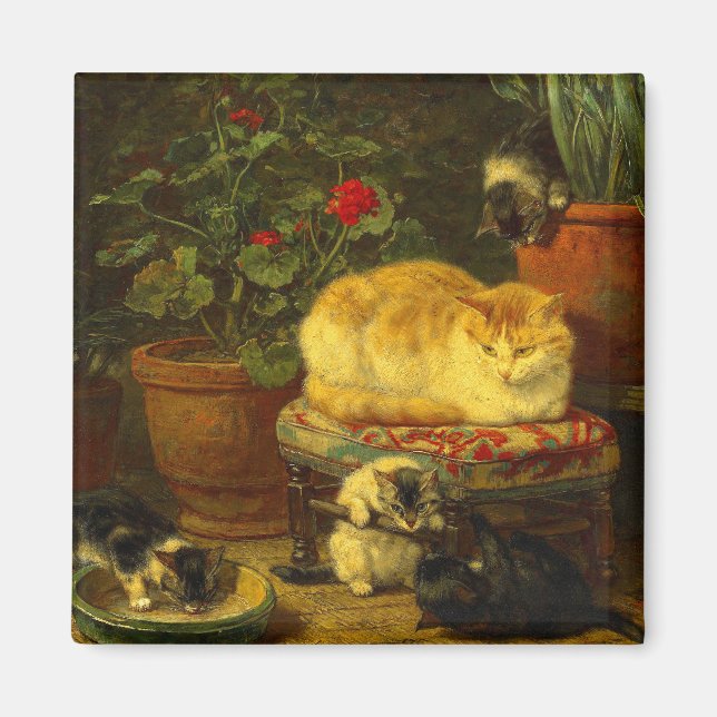 Aimant Les chatons en jeu (Devant)